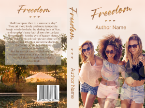 Freedom: Premade Book Cover: A trio of friends attend a wedding or vacation or festival together. Low cost book cover. Includes eBook & paperback. BookSelf