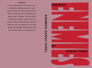 Enemies: Premade Book Cover: Impactful typography together with creative colours make this book cover stand out from the crowd. Create a buzz immediately.