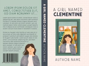 Premade Book Cover. Watercolour illustration with a pastel colour palette featuring a young female character. 